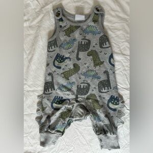 6-9 month dinosaur overalls